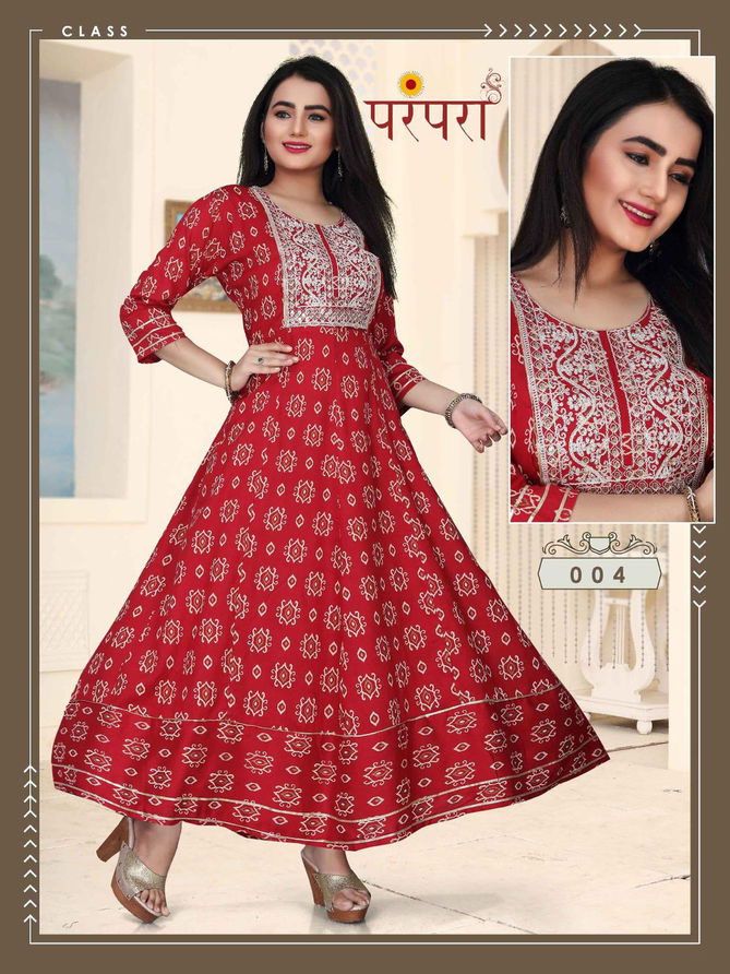 Ft Parampara Ethnic Wear Wholesale Long Anarkali Kurti Collection